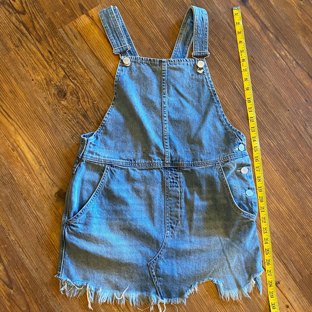 Free people denim overall dress size 2